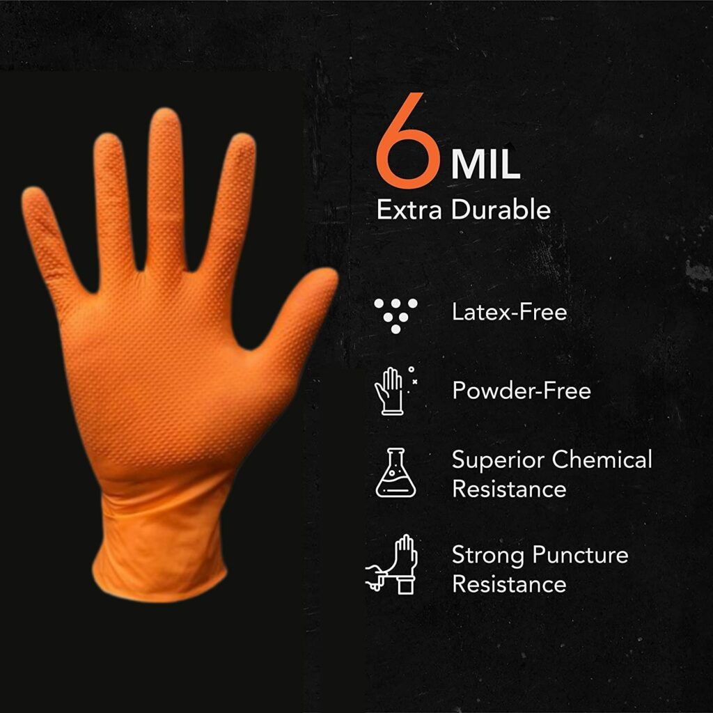 best nitrile gloves orange