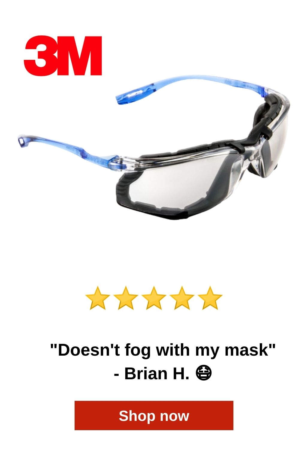 Shop 3M Safety Glasses that Wont Fog while Wearing a Mask