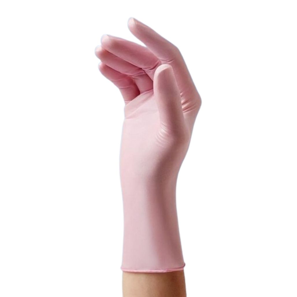 Pink Nitrile Disposable Exam Gloves