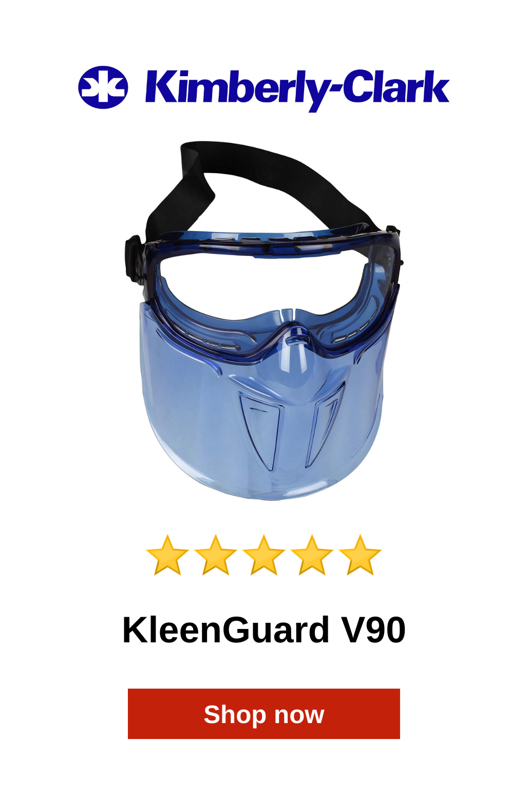 Shop Kimberly Clark KleenGuard V90 Full Face Shield with Safety Goggles, indirect vent