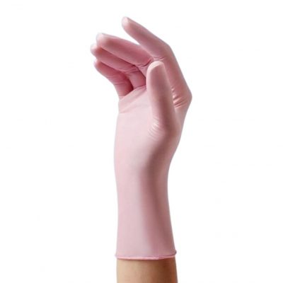 Pink Nitrile Disposable Exam Gloves