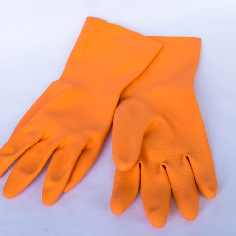 orange nitrile gloves